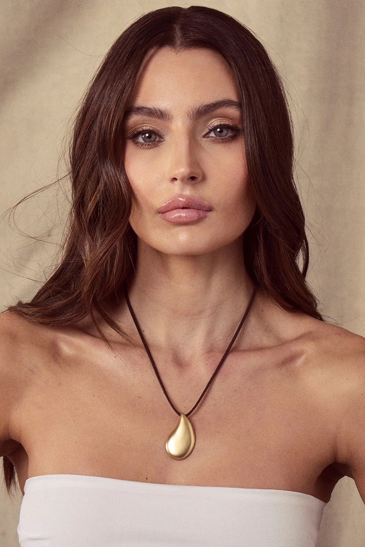 004 Brushed Gold Pendant