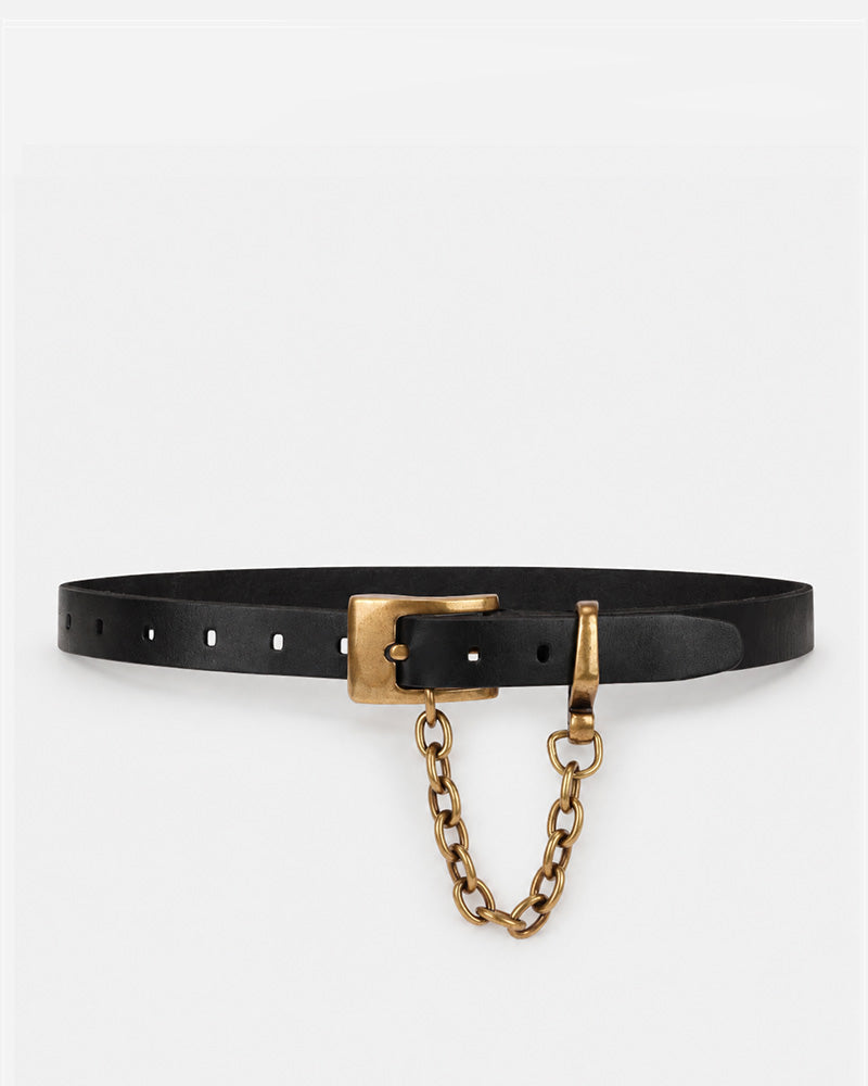 Ledger Belt / Black & Gold