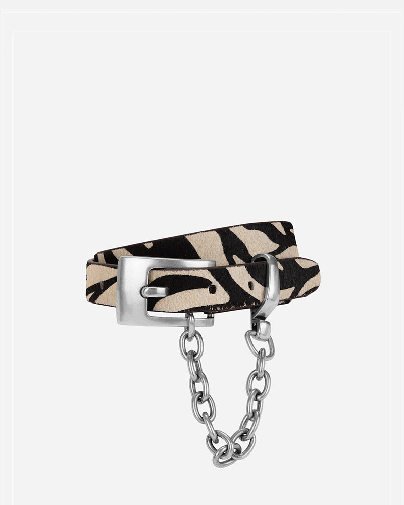 Ledger Belt / Zebra Hair Calf