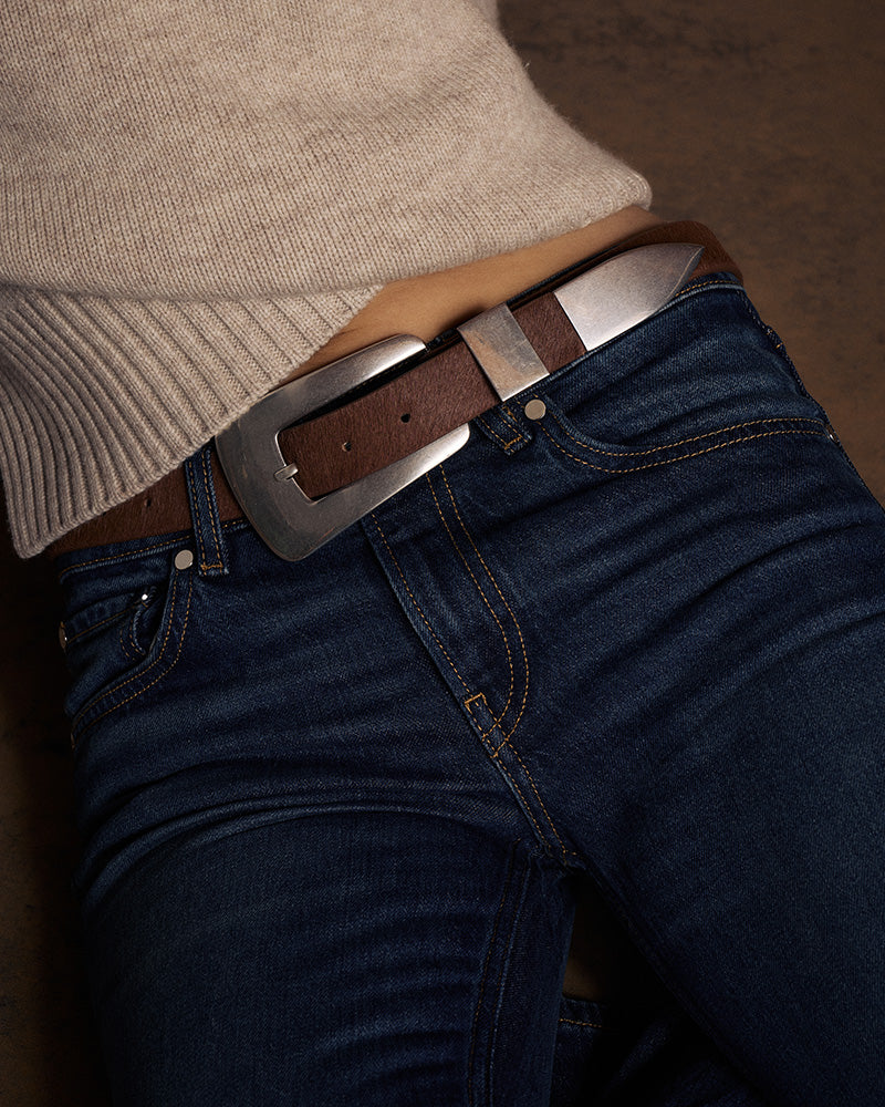 Logan Belt / Mustang Hair Calf