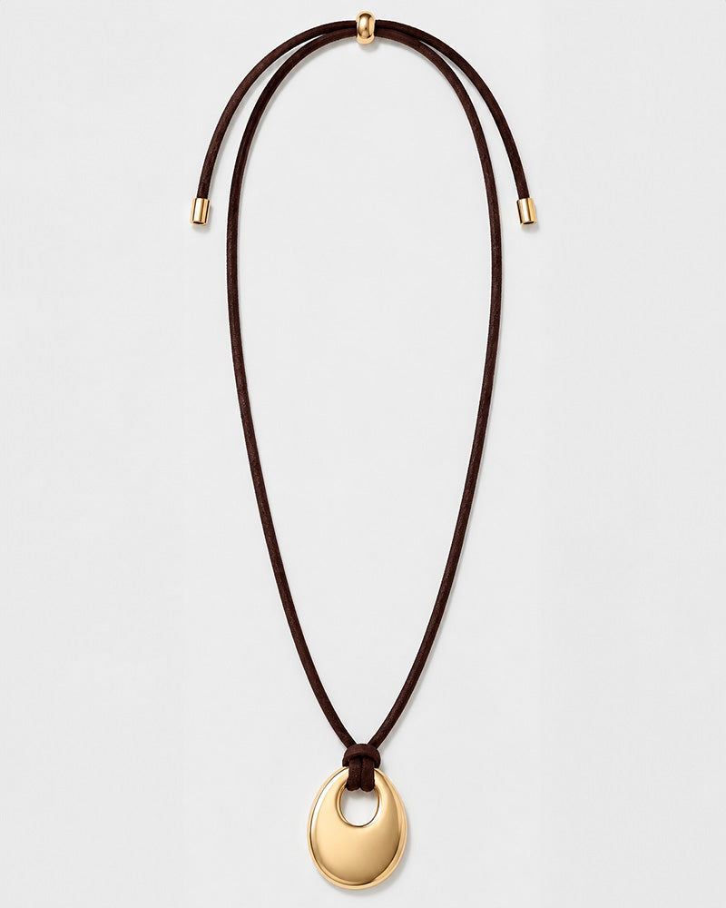 002 / Brushed Gold Pendant