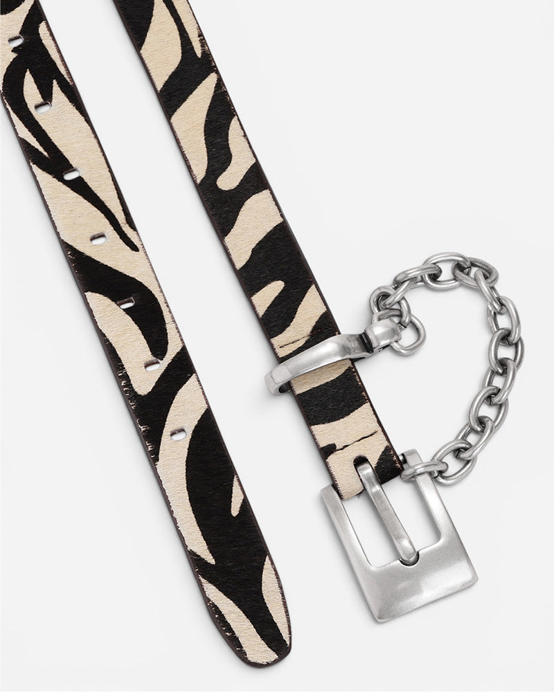 Ledger Belt / Zebra Hair Calf
