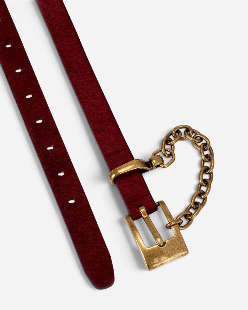 Ledger Belt / Oxblood Hair Calf