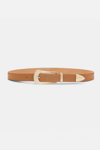 Knox Pebbled Camel Leather Belt | Linea Pelle